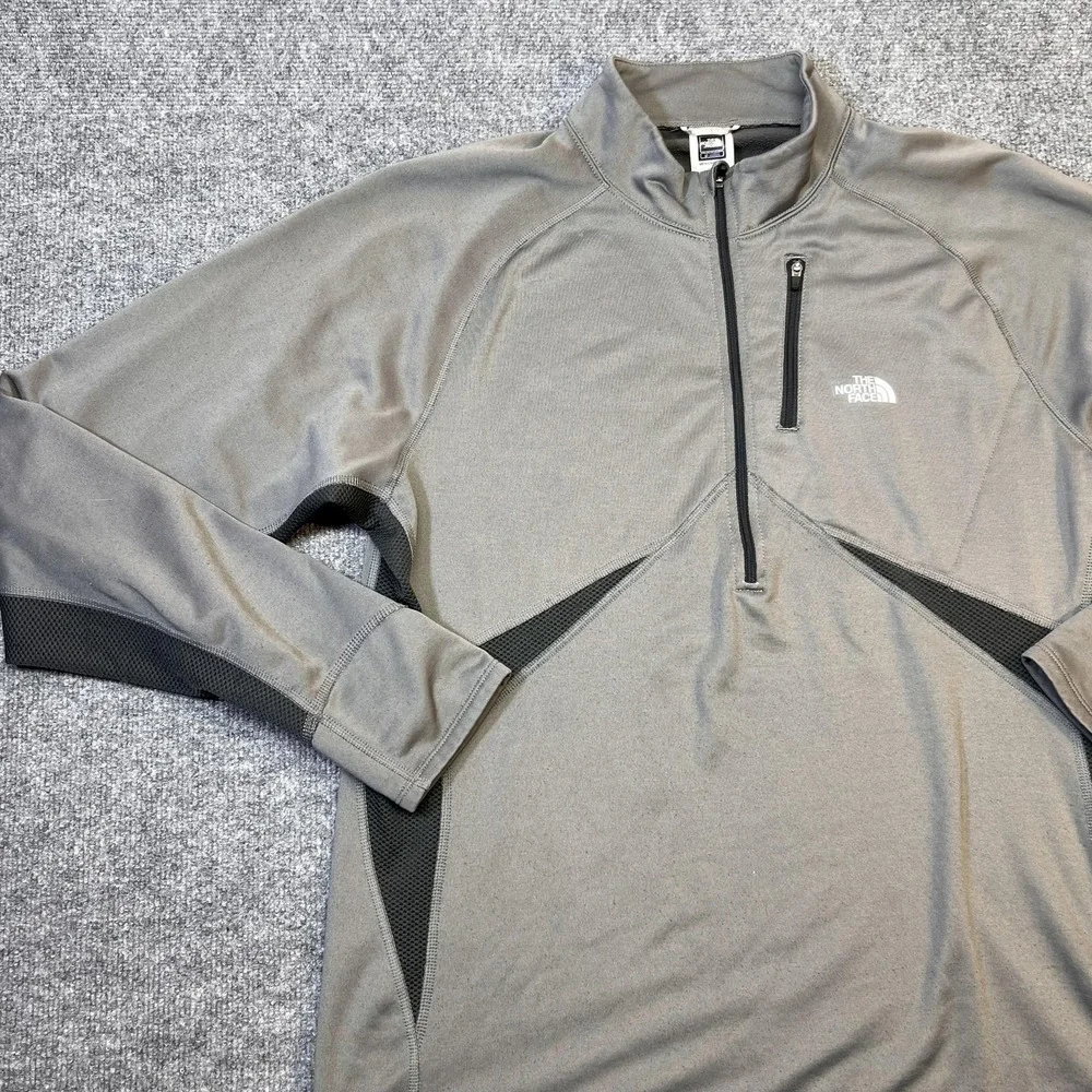 The North Face Flight Series Pullover Mens Large Gray 1/4 Zip Long Sleeve